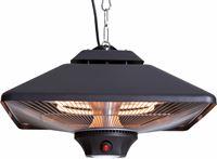 Sunred Hangende Terrasheater CE17SQ-B Black met LED