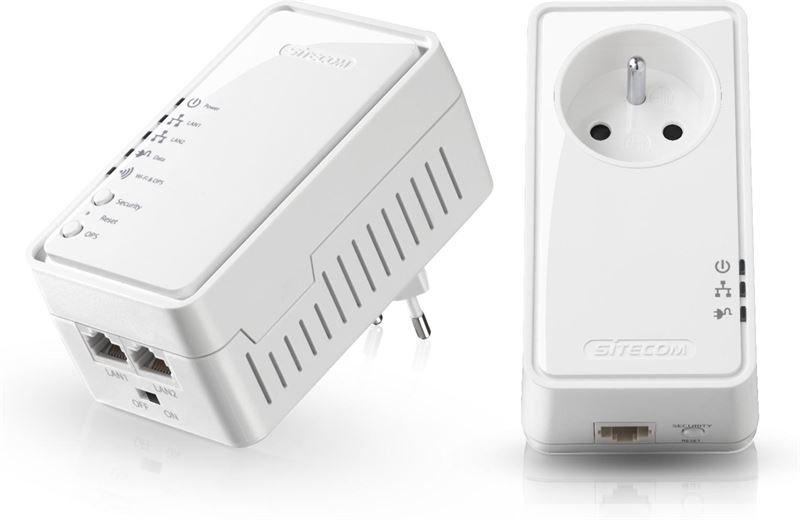 Sitecom LN-555FR Wi-Fi Socket Homeplug Kit 500 Mbps
