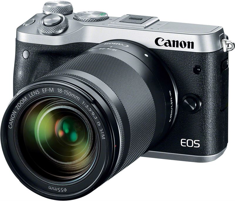 Canon EOS M6 + EF-M 18-150mm 1:3.5-6.3 IS STM zwart, zilver