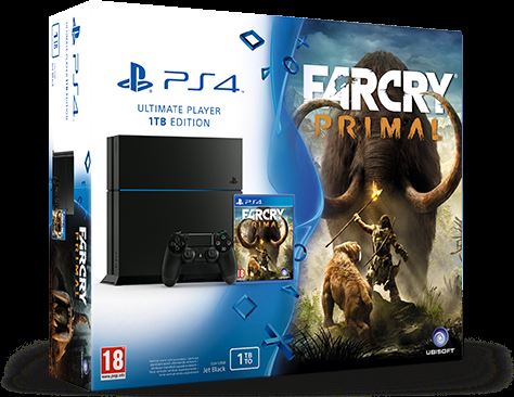 Sony PS4 1TB + Far Cry Primal 1TB / zwart / Far Cry Primal