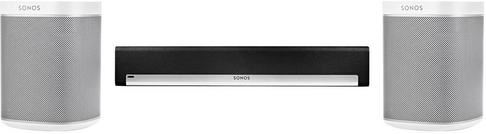 Sonos Playbar met 2 stuks PLAY:1 Draadloos muzieksysteem Zwart en wit