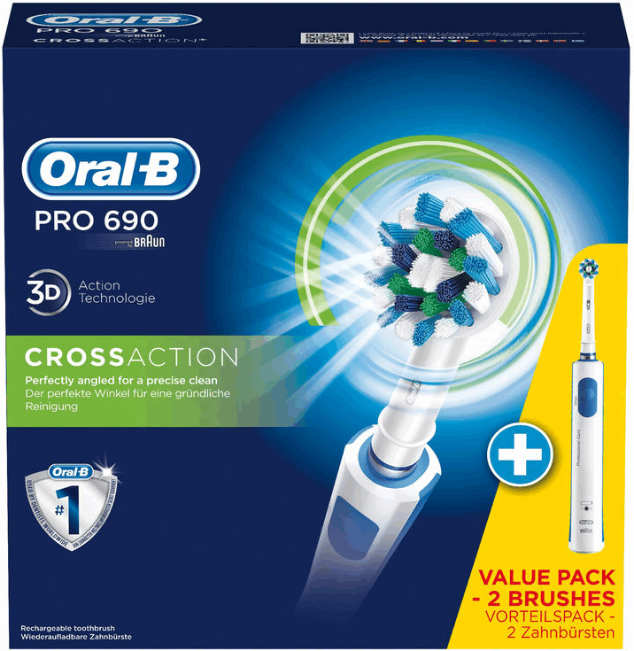 trechter drinken Wild Oral-B PRO 690 wit, blauw / duo pack elektrische tandenborstel kopen? |  Archief | Kieskeurig.nl | helpt je kiezen