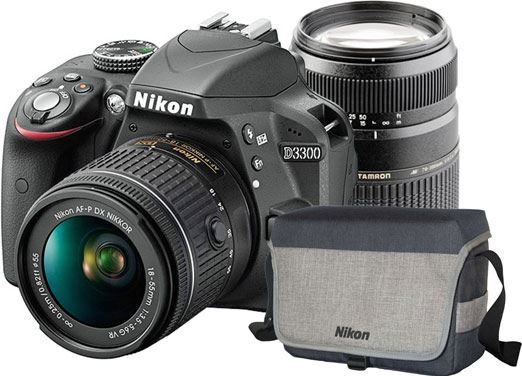 Nikon D3300 zwart + 18-55mm VR + Tamron 70-300mm Di LD Macro + CF-EU11 tas
