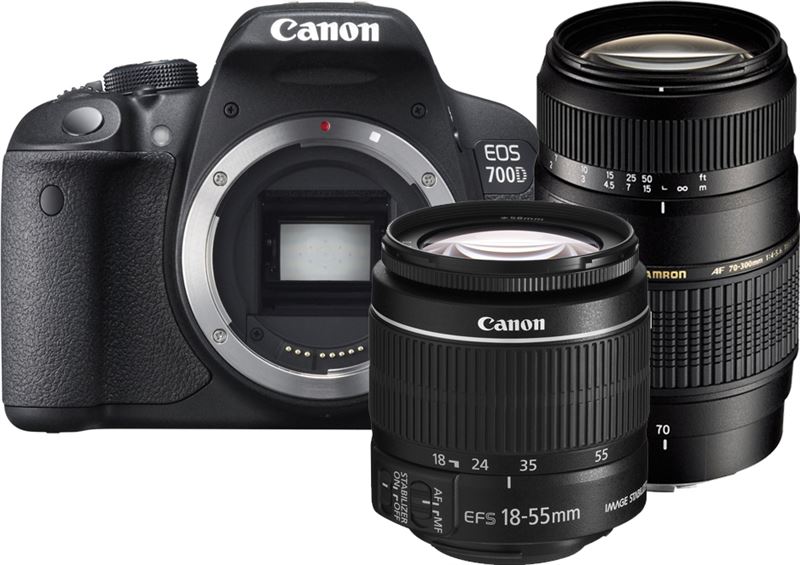 Canon EOS 700D + 18-55mm DC III + Tamron 70-300mm Di LD Macro