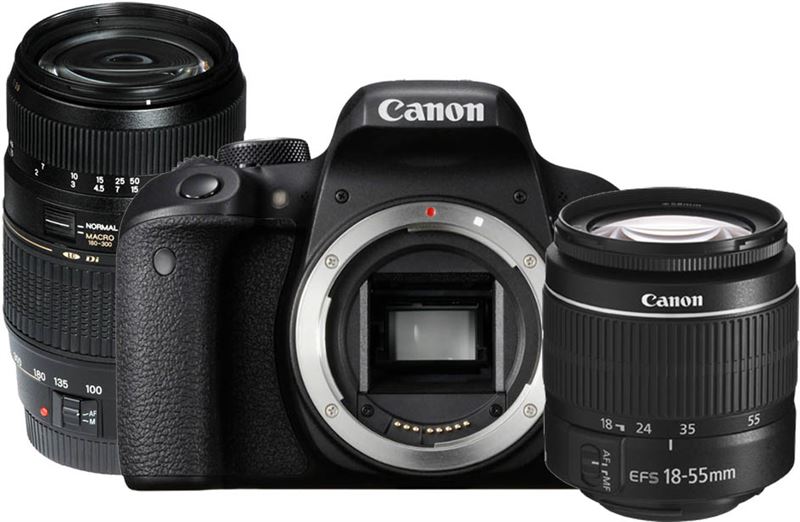 Canon EOS 800D + 18-55mm DC III + Tamron 70-300mm Di LD Macro