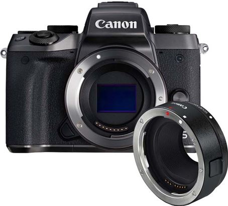 Canon EOS M5 body + EF-EOS M mount adapter