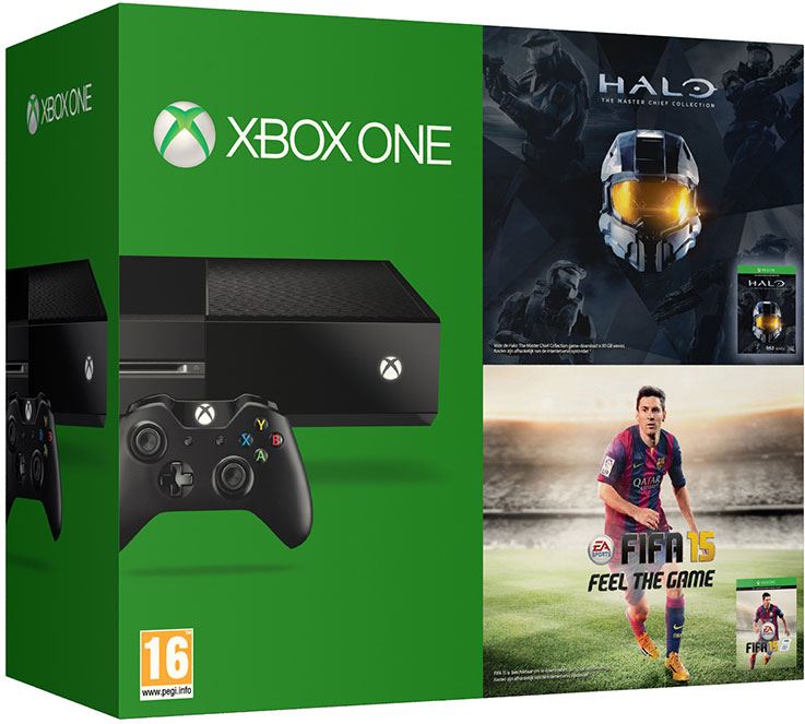 Microsoft Xbox One 500GB + Halo: The Master Chief Collection + FIFA 15