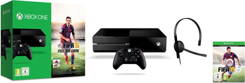Microsoft Xbox One + FIFA 15 500GB / zwart / FIFA 15