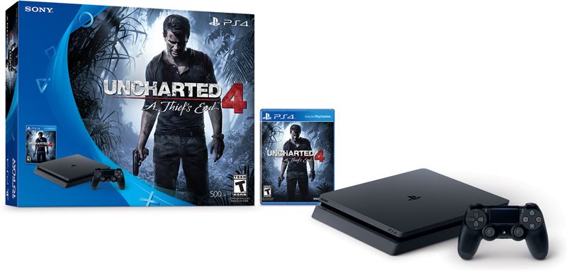 Sony PlayStation 4, Uncharted 4 Bundle 1TB / zwart / Uncharted 4: A Thief’s End