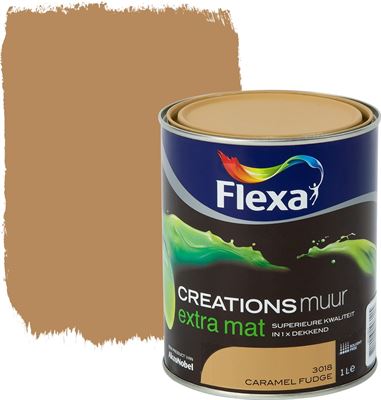 FLEXA Creations muurverf caramel fudge extra 1 verf kopen? Kieskeurig.be | helpt je kiezen