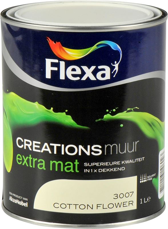 Mogelijk Voorkeursbehandeling Vrijgevigheid FLEXA Creations muurverf cotton flower extra mat 1 liter | Prijzen  vergelijken | Kieskeurig.nl