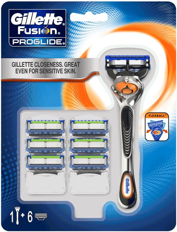 Gillette Fusion ProGlide FlexBall Manual Scheermes + 6 extra scheermesjes | Prijzen | Kieskeurig.nl
