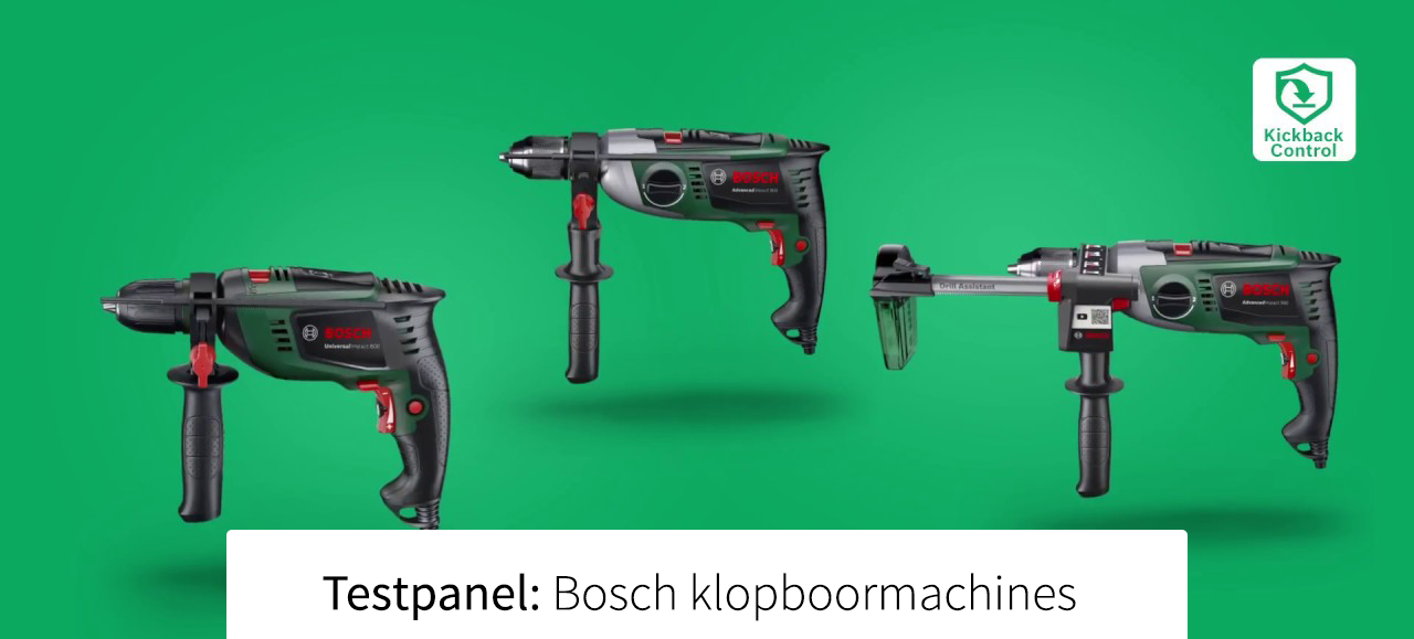 Aggregaat draai Buiten Testpanel: Bosch klopboormachines