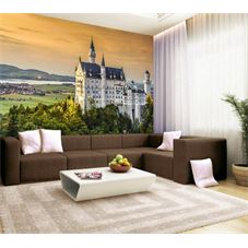 Homedecoration fotobehang, muurposter, neuschwanstein kasteel 350 x ... Hoe moet ik behangen