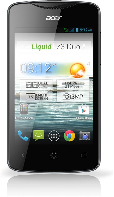 Acer Liquid Z3 Duo 4 GB / zwart / (dualsim)