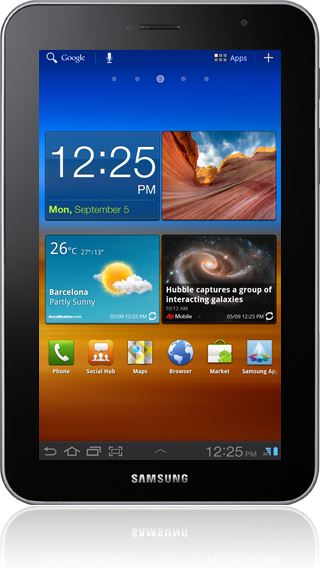 Samsung Galaxy Tab Plus 7,0 inch / wit, metallic / 3G