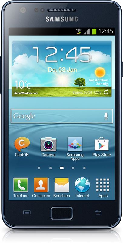 Samsung Galaxy S II Plus blauw