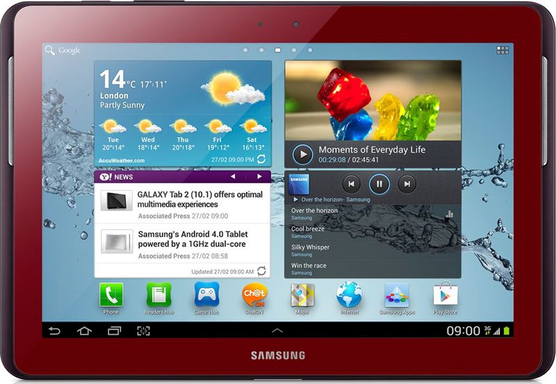 Samsung Galaxy Tab 10,1 inch / rood / 16 GB