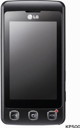 LG KP500 8 GB / zwart
