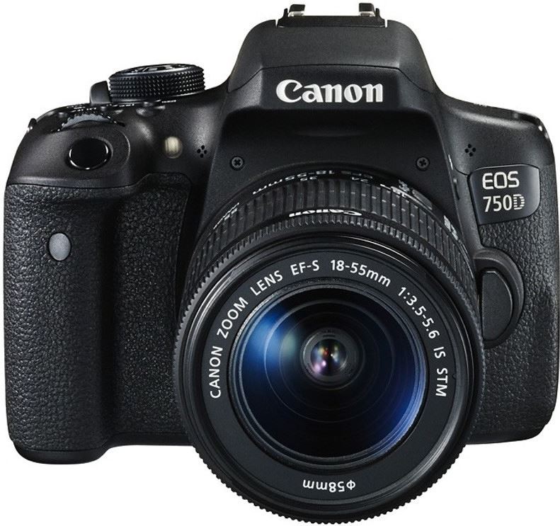 Canon EOS 750D + EF-S 18-55mm zwart