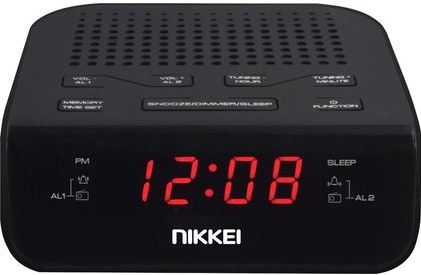 Nikkei - NR106 - Klokradio met dubbele wektijd snooze en back-up functie