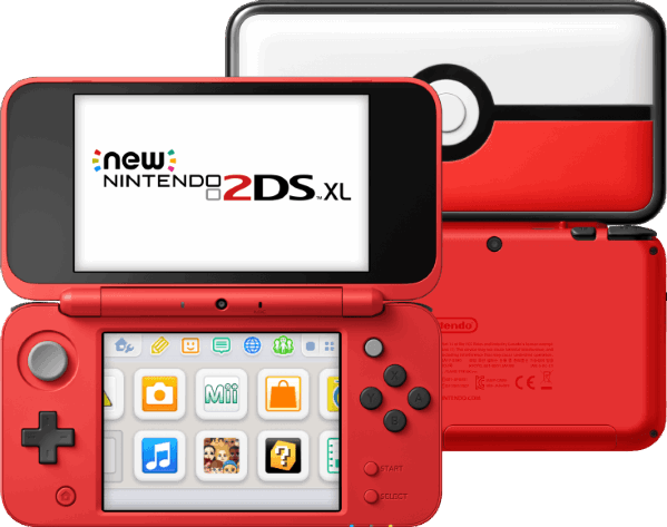 Nintendo New 2DS XL - Pokéball Edition 4GB / zwart, wit, rood