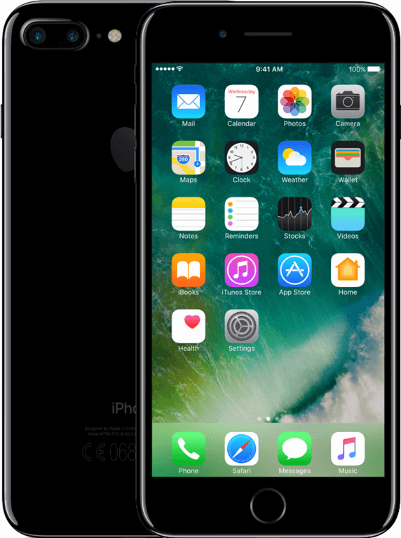 Apple iPhone 7 Plus 32 GB / jet black / refurbished