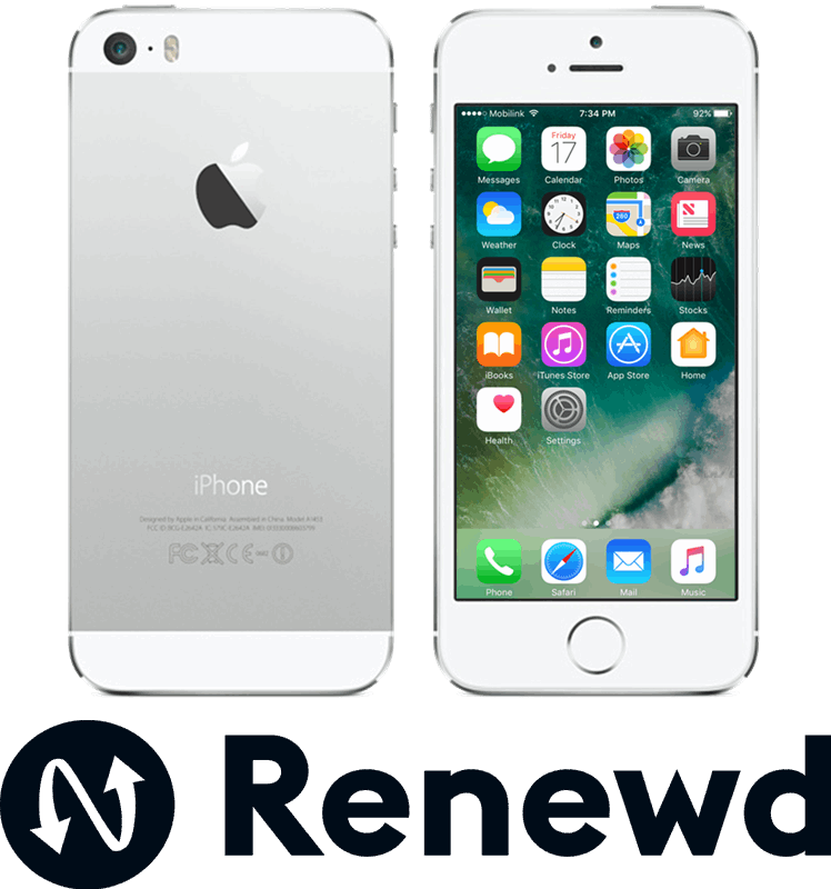 Renewd Apple iPhone 5S refurbished - 32GB Zilver 32 GB / wit, zilver / refurbished
