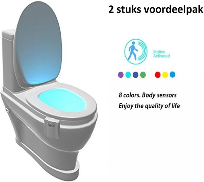 i12Cover 2 stuks Toiletpotverlichtingautomatischledlichttoiletbril