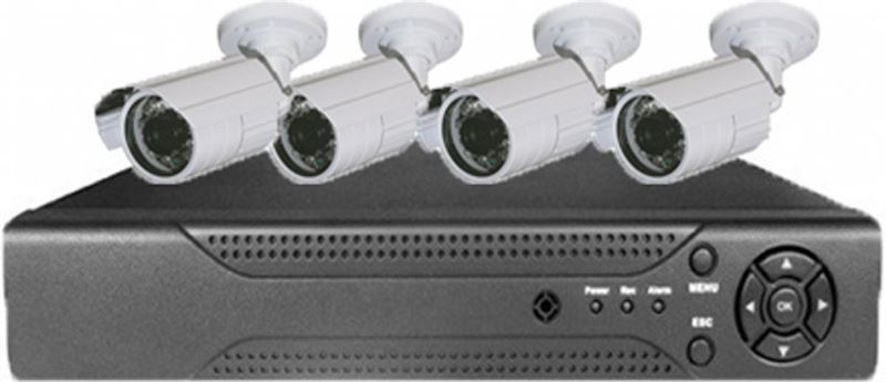 Famoshop.nl Beveiligings camera set met 4 cameras WIT AHD