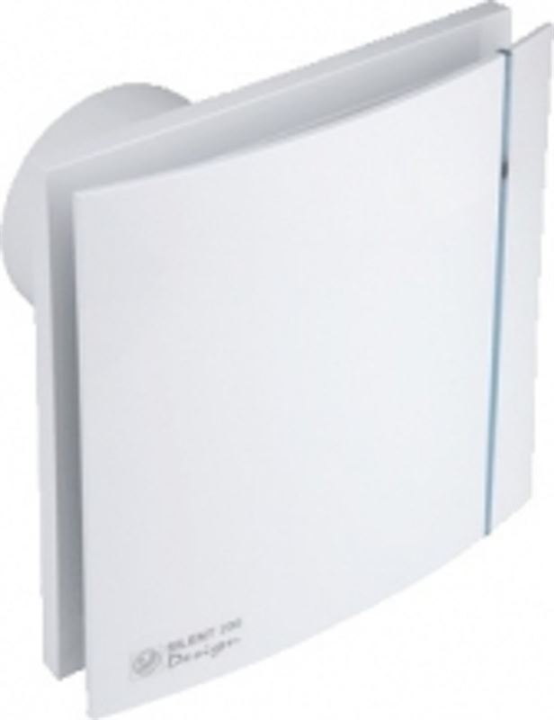 Soler & Palau Silent badkamerventilator - Design - 200chz Badkamer/toilet ventilator Silent Design 200CHZ wit Ã˜ 120mm MET TIMER EN VOCHTSENSOR