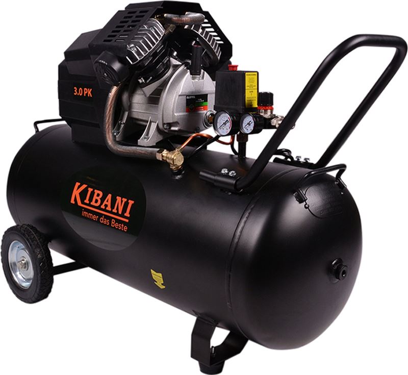 kibani compressor 100 liter dubbele cilinder, 3 pk