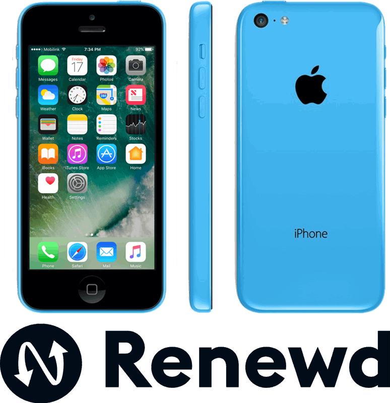 Renewd Apple iPhone 5C refurbished - 16GB Blauw 16 GB / blauw / refurbished