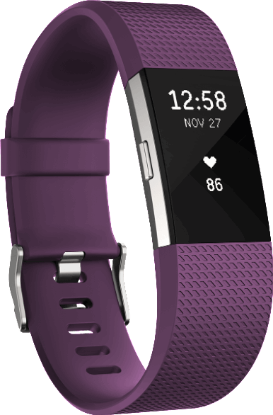 Fitbit Charge 2 zilver, paars / S