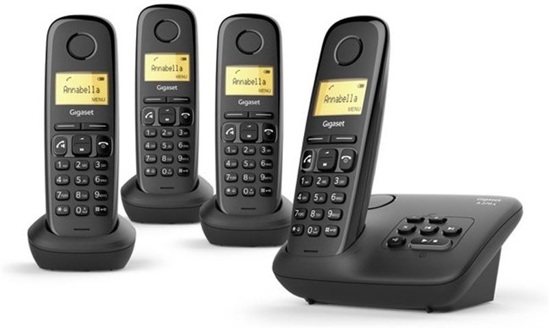 Gigaset A270A - Quattro DECT telefoon met antwoordapparaat - Zwart