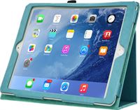 i12Cover Ipad Air 2; Stand Smart Case voor uw Apple Ipad Air 2 Handgemaakt hoesje in business uitvoering extra luxe blauw merk