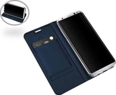 Samsung Galaxy S8 Plus / S8+ - Leren Portemonnee Hoesje Blauw - Lederen Wallet Case TPU met Magneetsluiting- Book Case - Flip Cover - Klap - 360 beschermend Telefoonhoesje Prijzen vergelijken | Kieskeurig.nl