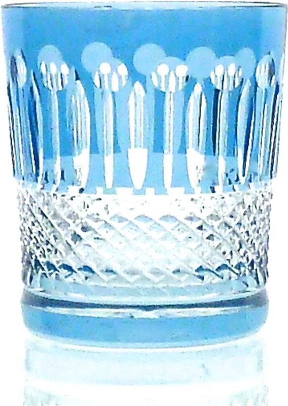 LUXORIA Kristallen whiskeyglazen - Whiskyglas CHRISTINE - light blue - set van 2 glazen - gekleurd kristal
