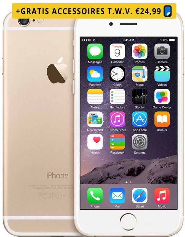 Apple Green Mobile Refurbished iPhone 6 Kleur: Goud Opslagcapaciteit: 64GB Kwaliteit: Goed
