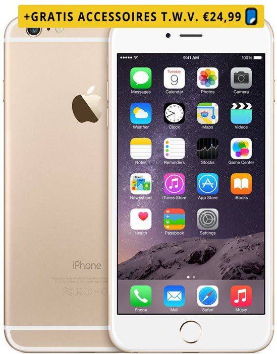 Apple Green Mobile Refurbished iPhone 6 Plus Kleur: Goud Opslagcapaciteit: 64GB Kwaliteit: Goed