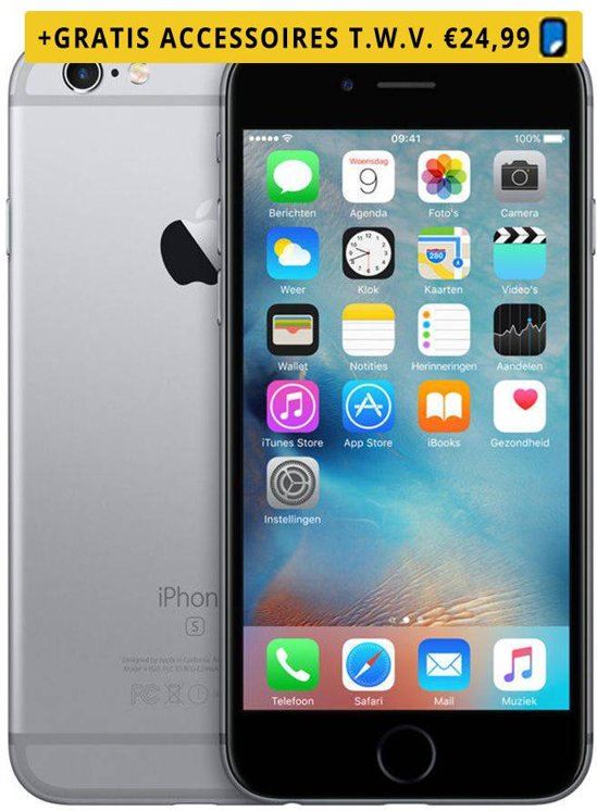 Apple Green Mobile Refurbished iPhone 6S Kleur: Grijs Opslagcapaciteit: 16GB Kwaliteit: Goed