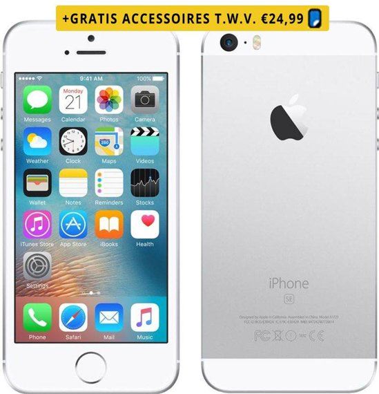 Apple Green Mobile Refurbished iPhone SE Kleur: Zilver Opslagcapaciteit: 16GB Kwaliteit: Goed