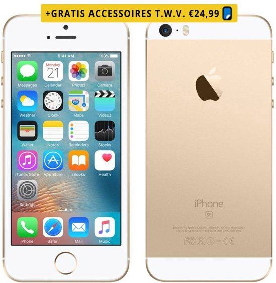 Apple Green Mobile Refurbished iPhone SE Kleur: Goud Opslagcapaciteit: 16GB Kwaliteit: Goed