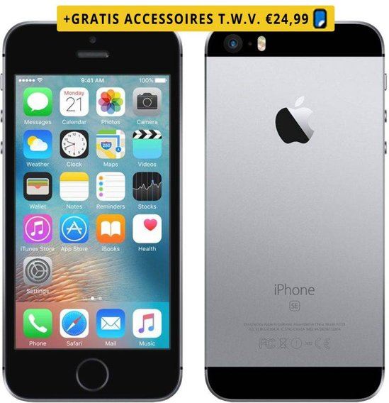 Apple Green Mobile Refurbished iPhone SE Kleur: Grijs Opslagcapaciteit: 16GB Kwaliteit: Als nieuw