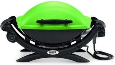 Weber Q 1400 elektrische barbecue / zwart, groen / aluminium / rechthoekig