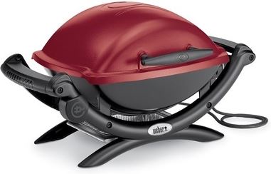 Weber Q 1400 elektrische barbecue / zwart, rood / aluminium / rechthoekig
