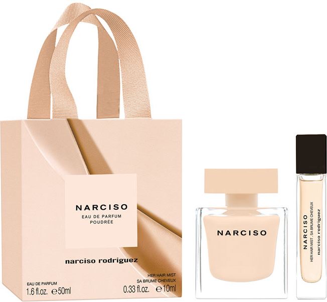 Narciso Rodriguez Poudree eau de parfum 50 ml hairmist 10 ml geschenkset