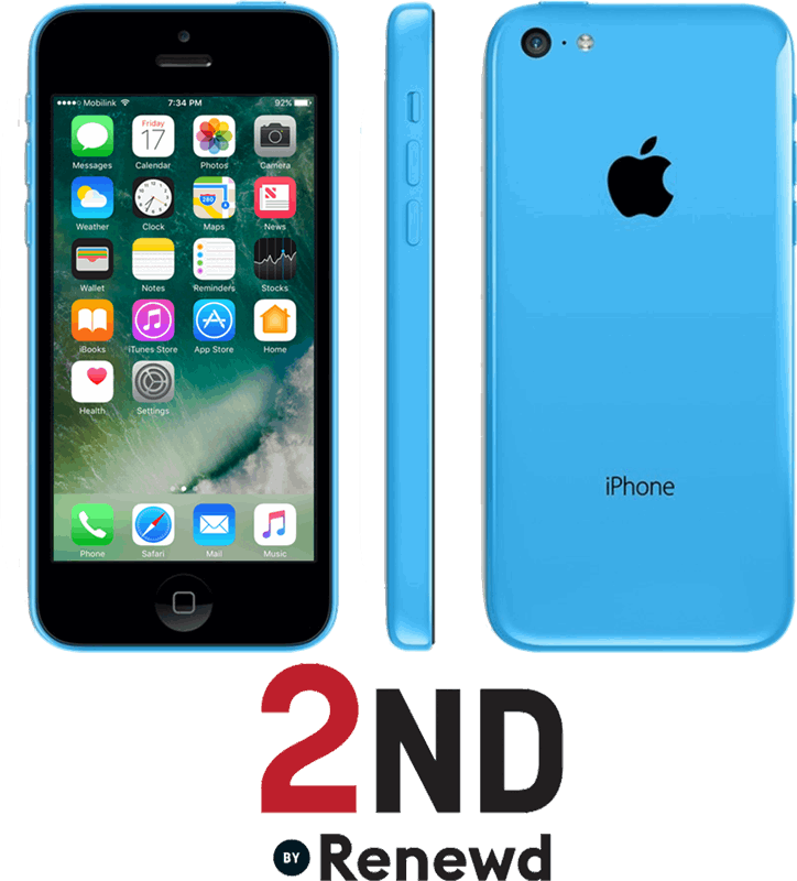 Renewd Apple iPhone 5C refurbished door 2ND - 16GB Blauw 16 GB / blauw / refurbished
