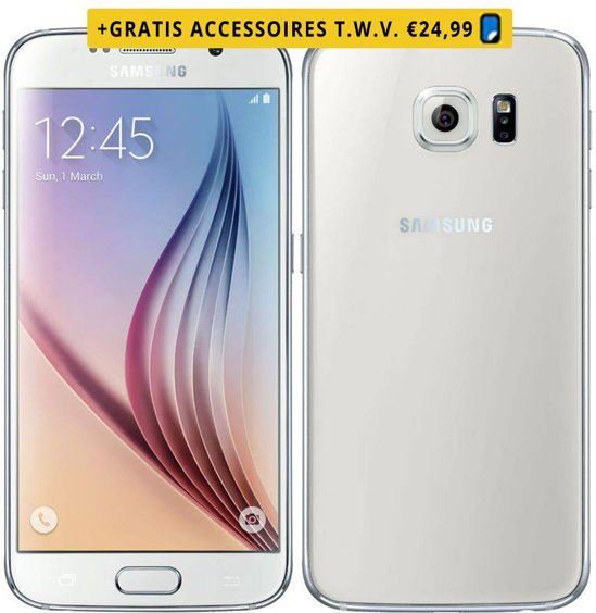 Samsung Green Mobile Refurbished Galaxy S6 Kleur: Wit Opslagcapaciteit: 32 GB Kwaliteit: Zeer goed