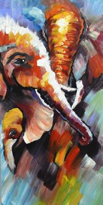 Suri Kreunt Donau Artello Schilderij olifanten 60 x 120 - Handgeschilderd fotolijst kopen? |  Kieskeurig.nl | helpt je kiezen